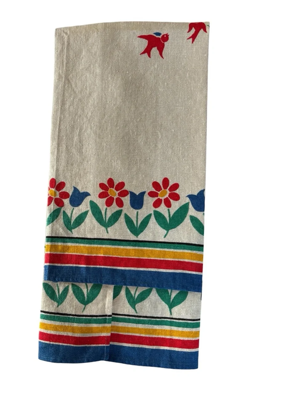 MCM Quality Linens Pure Linen Tea Towel Days Of The Week “Monday” Dutch Girl